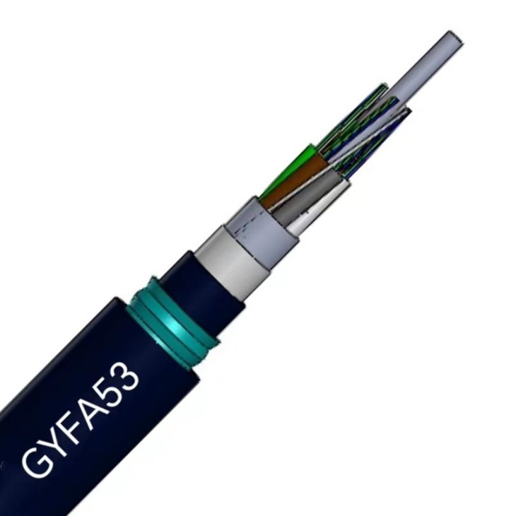 Direct Burial Double Armoured Fiber Optic Cable For Communication